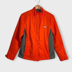 Denver Broncos Cutter & Buck Jacket Woman's SMALL Orange Full Zip NFL